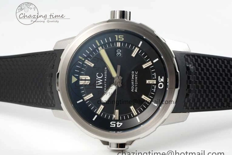 MIROTIME 1229 TechFriendly Aquatimer SS IW3290 RSF 1:1 Best Edition Black Dial on Black Rubber Strap A 7076